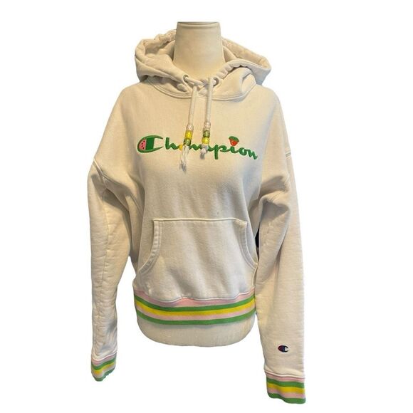 Champion x Susan Alexandra Colab Hoodie Sweatshirt White Reverse Weave UO Exclus - Picture 1 of 12